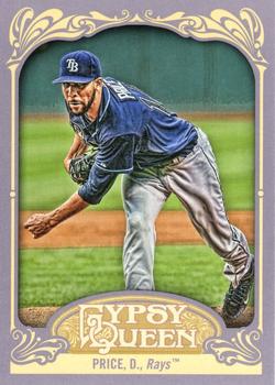 2012 Topps Gypsy Queen David Price  # 70 Tampa Bay Rays