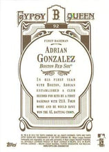 Load image into Gallery viewer, 2012 Topps Gypsy Queen Adrian Gonzalez  # 92 Boston Red Sox
