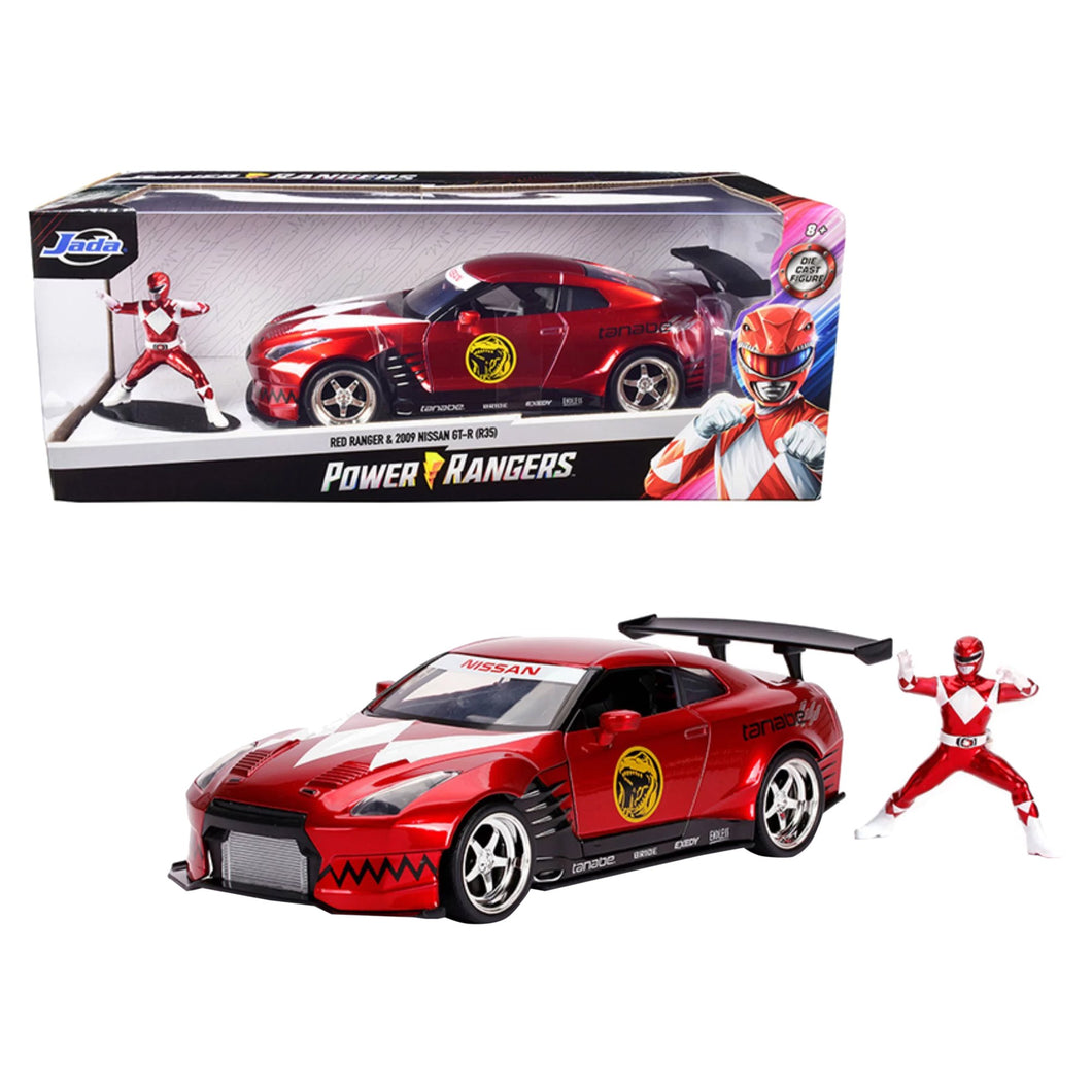 Jada 1:24 Power Rangers Red Ranger& 2009 Nissan GT-R (R35)