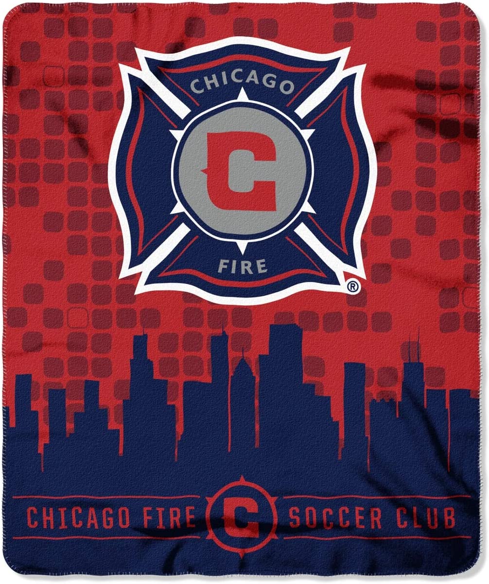Chicago Fire Skyline Fleece Blanket