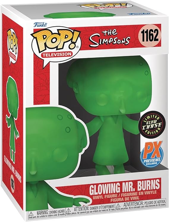 Funko Pop! The Simsons #1162 Glowing Mr. Burns PX Exclusive Limited Glow Chase Edition