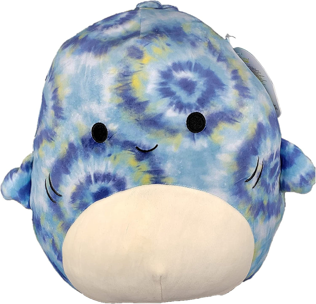 Squishmallows Luther the Blue Tie-Dye Tiger Shark 8