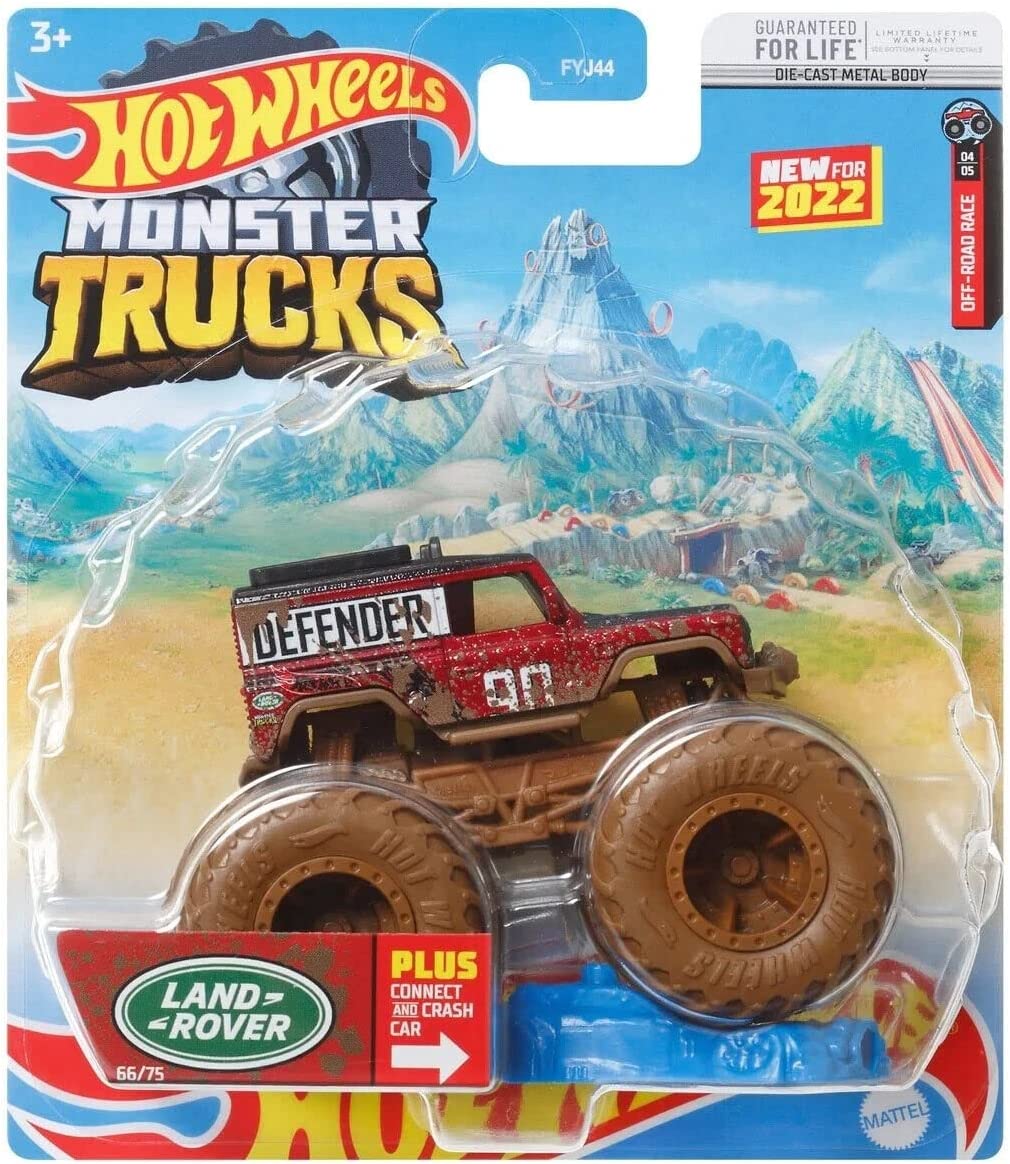 Hot Wheels Monster Trucks Land Rover Plus Connect and Crash car 66/75 1:64 Scale