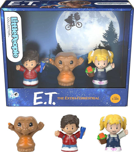 Fisher-Price Little People Collector E.T. the Extra-Terrestrial Special Edition Figure Set with 3 Characters in a Gift-Ready Box - walk-of-famesports
