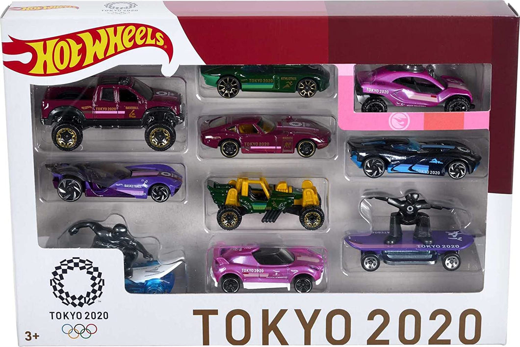 Hot Wheels Tokyo 2020 Olympics 10 Castings In 1 Pack Features 1:64 Scale Cars With Popular Sports Themes Treasure Hunt Car Collectible