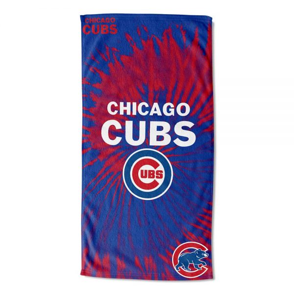 Chicago Cubs Psychedelic Beach Towel 30 inch x 60 inch - walk-of-famesports