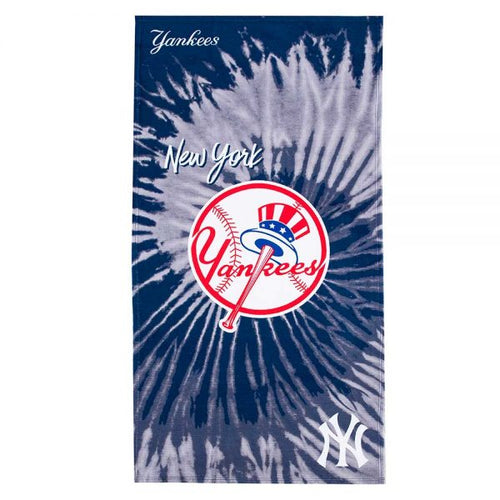 New York Yankees Psychedelic Beach Towel 30 inch x 60 inch - walk-of-famesports