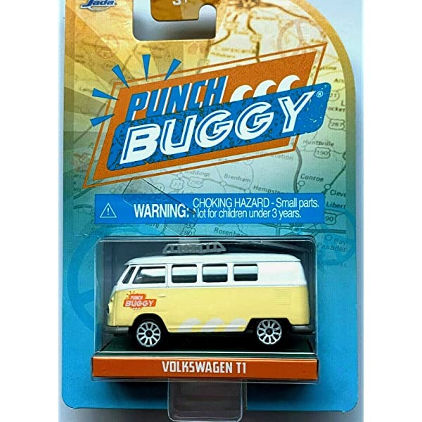 Jada Toys Punch Buggy Slug Bug Yellow Volkswagen T1 Bus