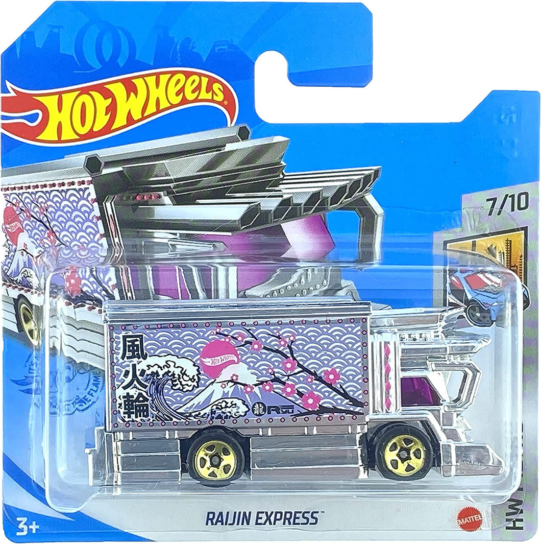 Hot Wheels Raijin Express (Chrome) 7/10 HW Metro 2021 – 102/250 (Short Card) GRX49