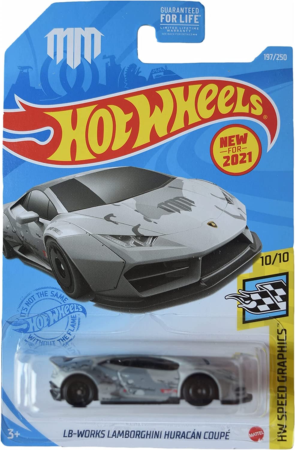 Hot Wheels LB-Works Lamborghini Huracan Coupe, HW Speed Graphics 10/10 Silver 197/250