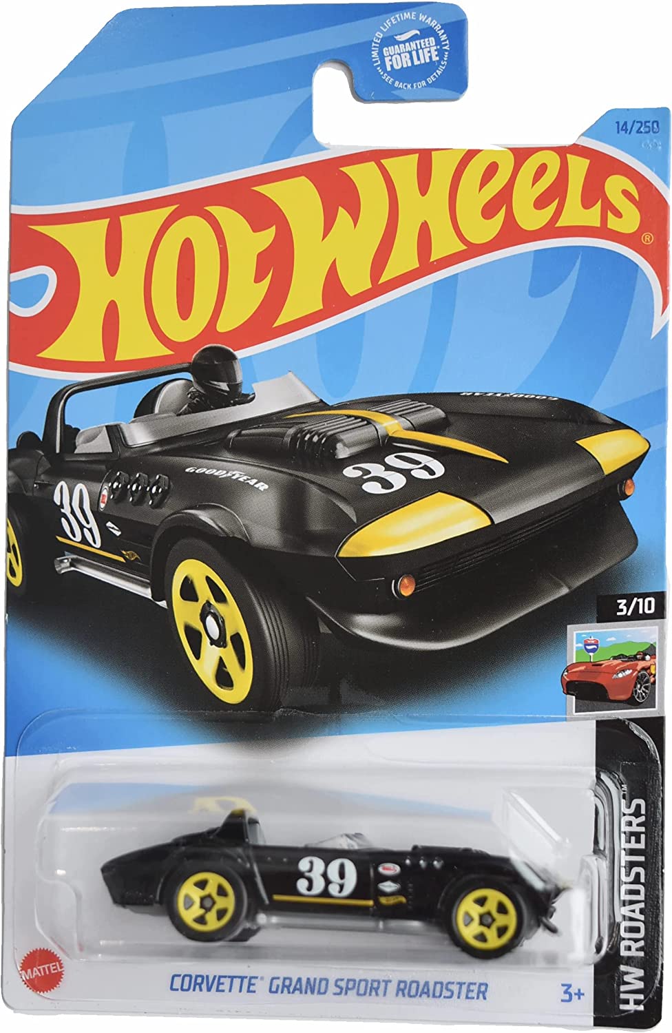Hot Wheels Corvette Grand Sport Roadster BLACK HW Roadsters 3/10 14/250