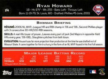 Load image into Gallery viewer, 2009 Bowman Chrome Ryan Howard #14 Philadelphia Phillies
