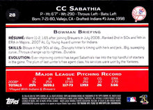 Load image into Gallery viewer, 2009 Bowman Chrome CC Sabathia #28 New York Yankees
