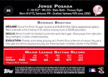 Load image into Gallery viewer, 2009 Bowman Chrome Jorge Posada #35 New York Yankees
