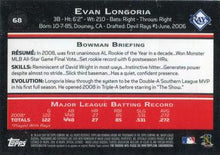 Load image into Gallery viewer, 2009 Bowman Chrome Evan Longoria #68 Tampa Bay Rays
