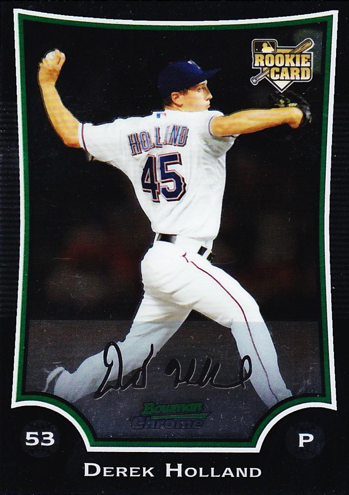 2009 Bowman Chrome Derek Holland  RC #193 Texas Rangers