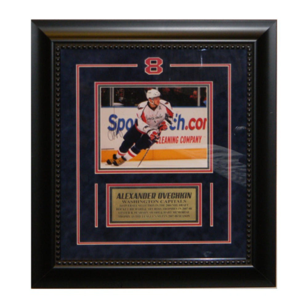 Alexander Ovechkin Signed Autographed 8x10 Custom Framed and Matted