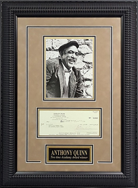 Anthony Quinn Autographed 8x10 Framed