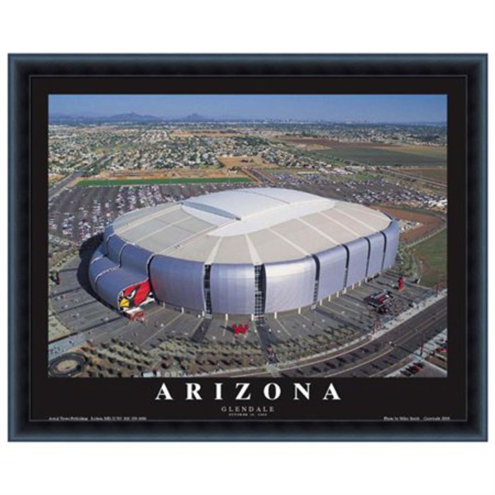 Arizona Cardinals University of Phoenix  Stadium Poster Print Framed 8x10