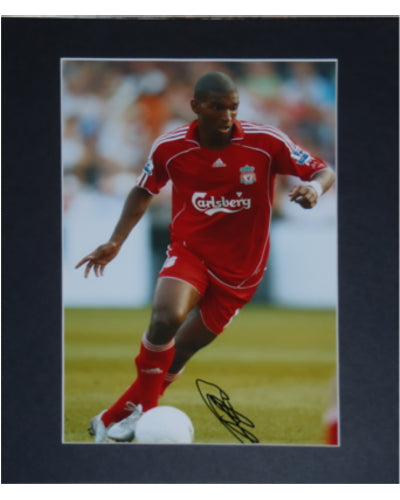 Ryan Babel Matted Signed Autographed 8x10 with Liverpool FC.
