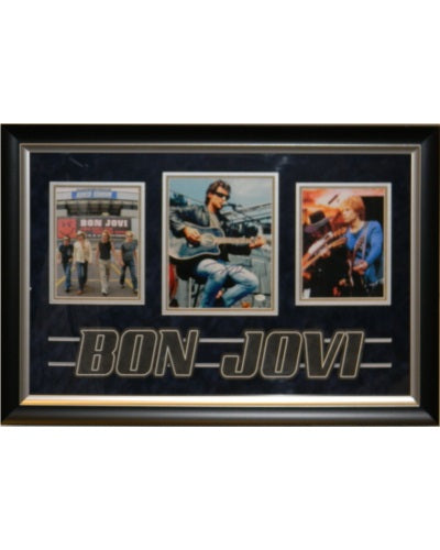 Bon Jovi Framed Signed Autographed Photo 8X10
