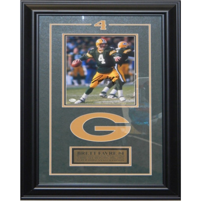 Brett Favre Signed Autographed 8x10 Framed Green Bay Packers
