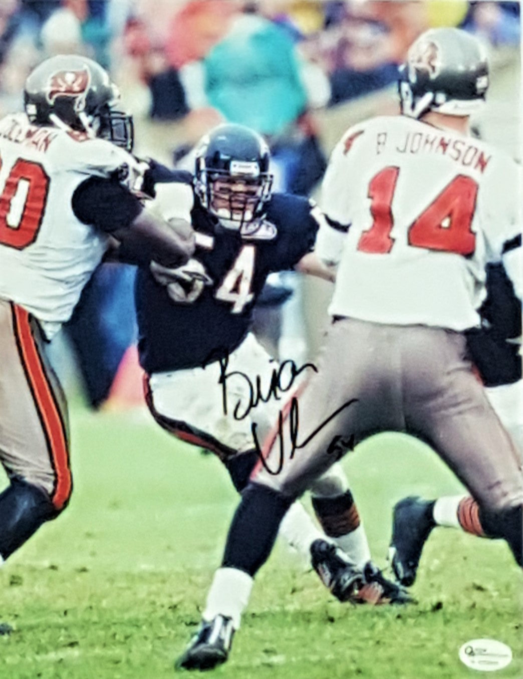 Brian Urlacher Signed Autographed 8x10 Framed Action Shot