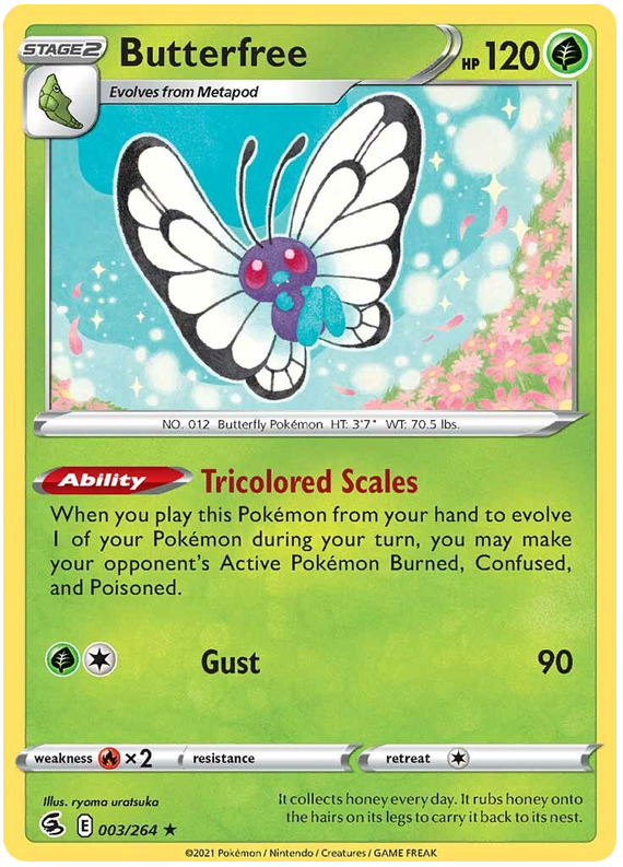 Sword and Shield Fusion Strike 003  Butterfree