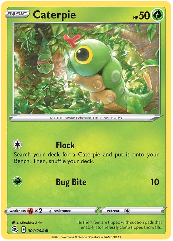 Sword and Shield Fusion Strike 001  Caterpie