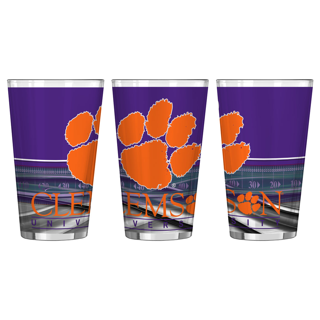 Clemson Tigers Field Sublimated 16 Oz. Pint Glass