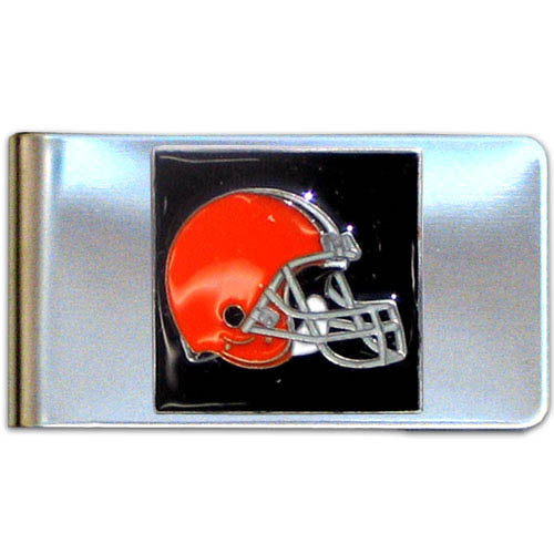 Cleveland Browns Stainless Steel Money Clip