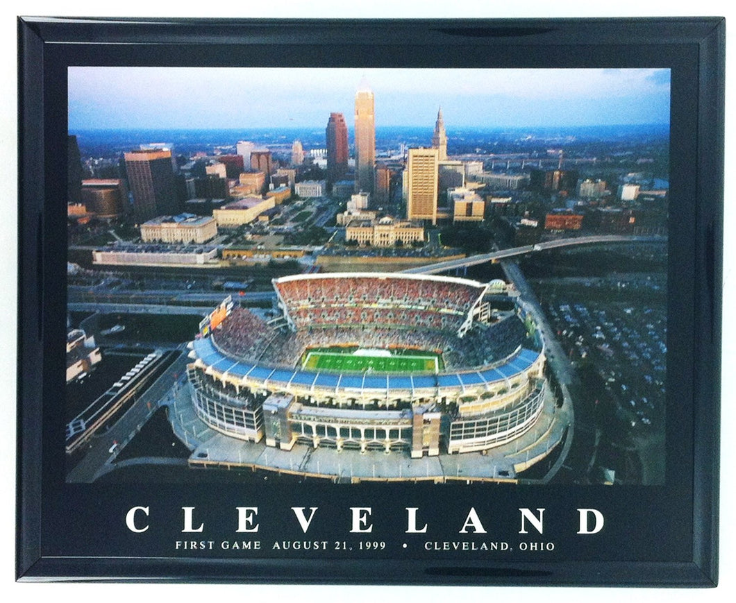 Cleveland Browns Stadium First Game August 21, 1999 Poster Print Framed 8