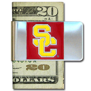 USC Trojans Stainless Steel Money Clip - walk-of-famesports