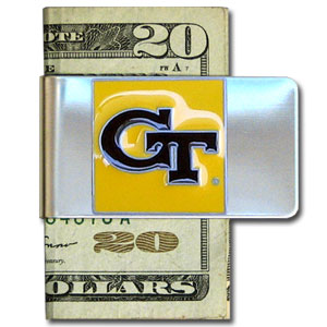 Georgia Tech Yellow Jackets Stainless Steel Money Clip