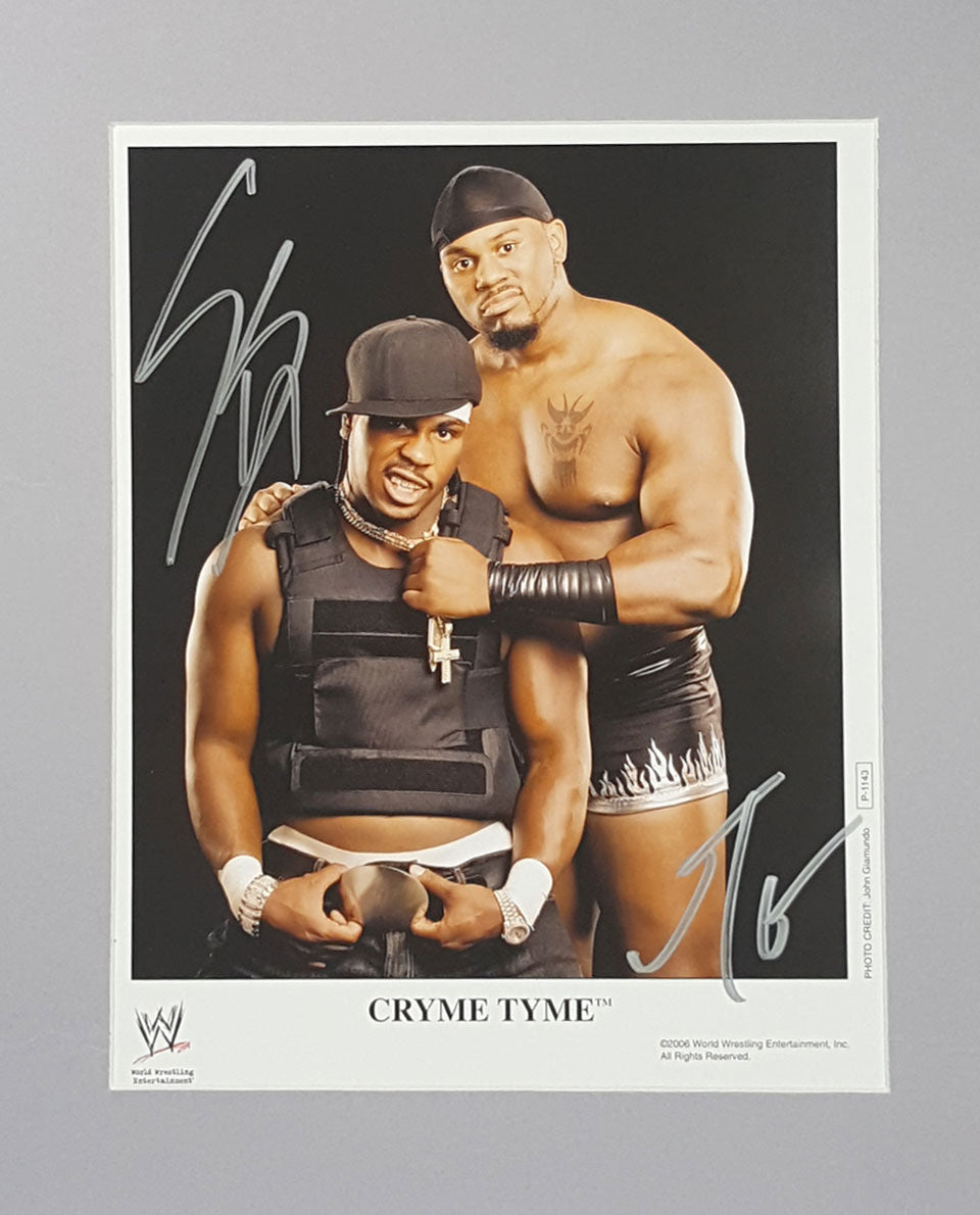 Cryme Tyme Signed Autographed 8x10 Matted WWE