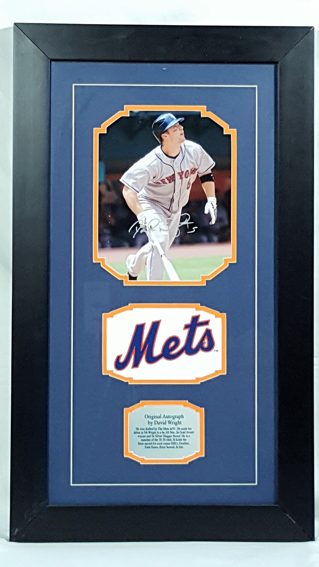 David Wright Signed Autographed 8x10 Framed