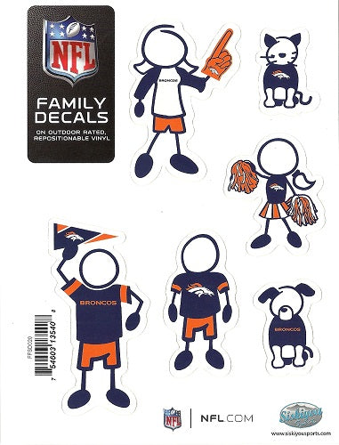 Denver Broncos Family Decal Set - Small