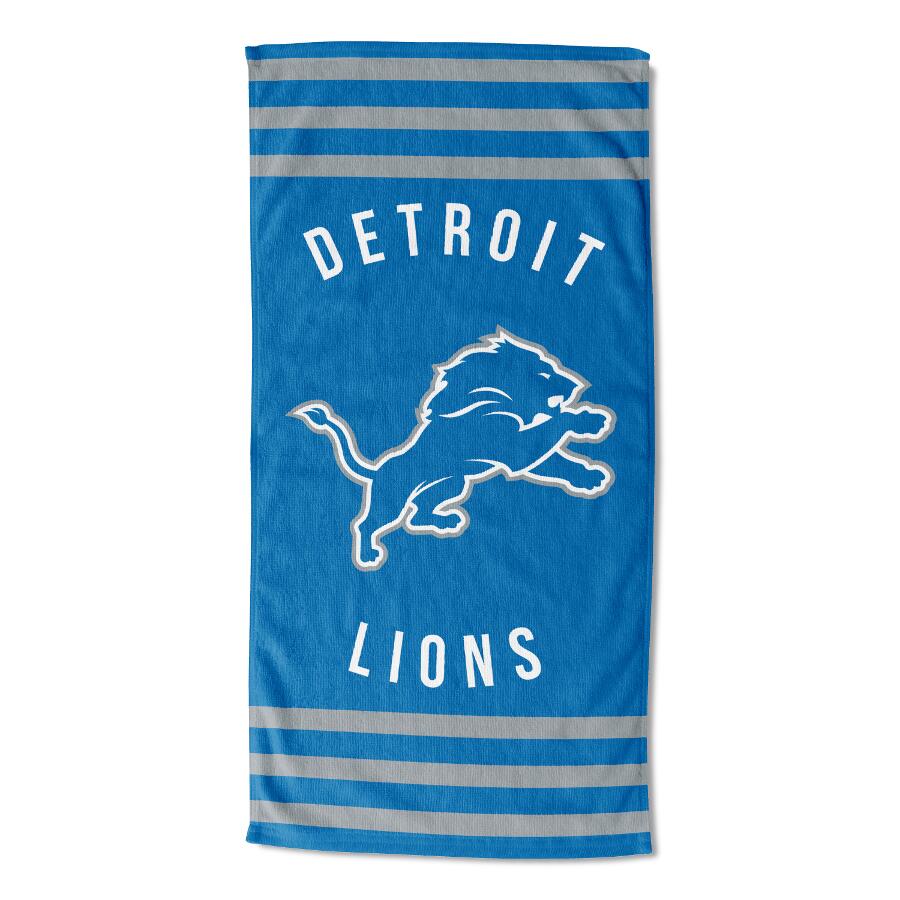 Detroit Lions Stripes Beach Towel 30