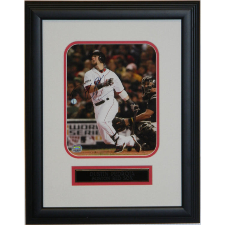 Dustin Pedroia Autographed 8x10 Framed