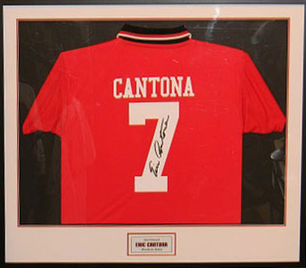 Eric Cantona Signed Autographed Jersey Framed