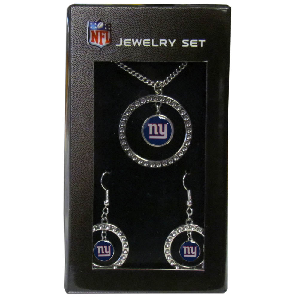 New York Giants Rhinestone Jewelry Set