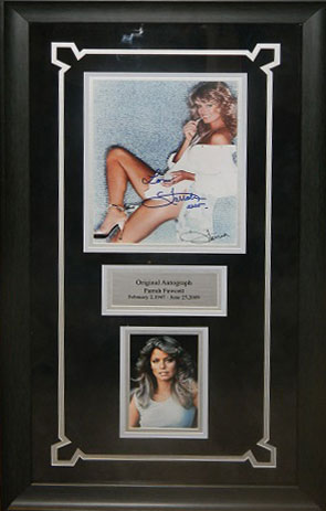 Farrah Fawcett Autographed 8x10 Framed