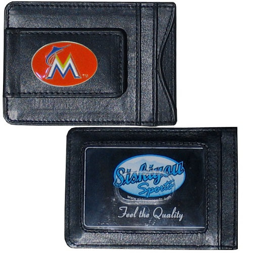 Miami Marlins Leather Cash & Cardholder