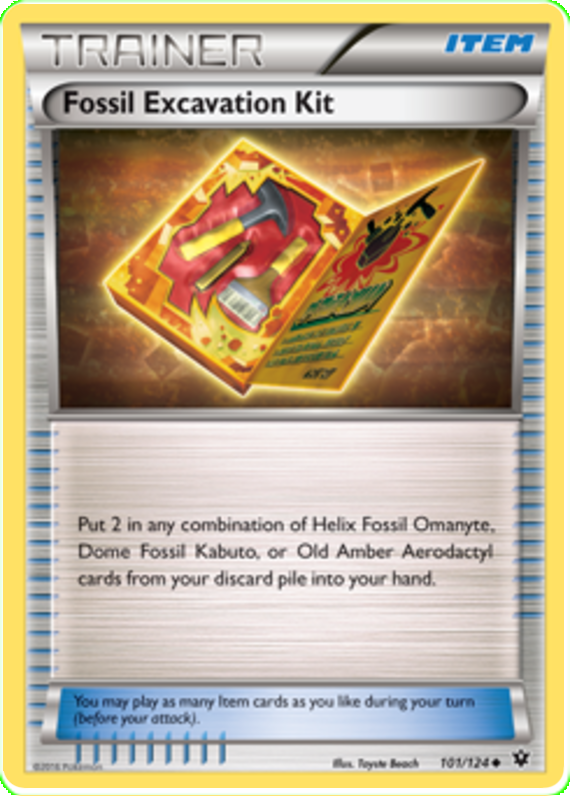 XY Fates Collide 101  Fossil Excavation Kit