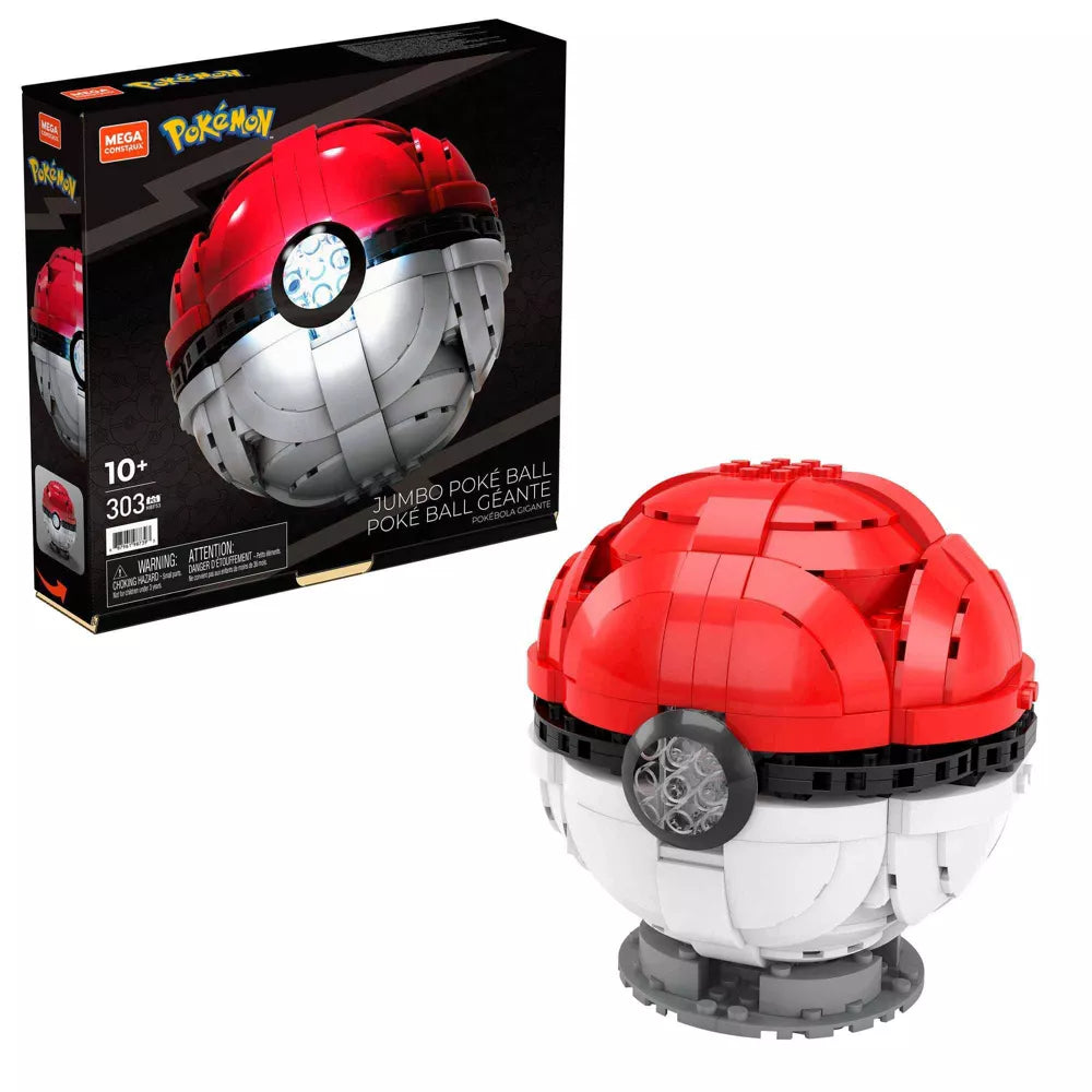 Mega Construx Pokémon Jumbo Poke Ball Building Set - 303pcs