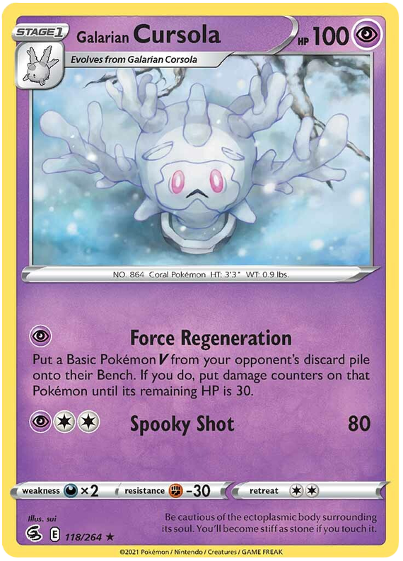 Sword and Shield Fusion Strike 118  Galarian Cursola