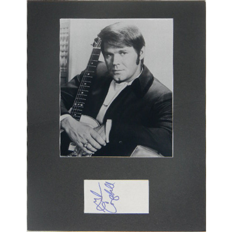 Glen Campbell Signed Autographed Cut with 8x10