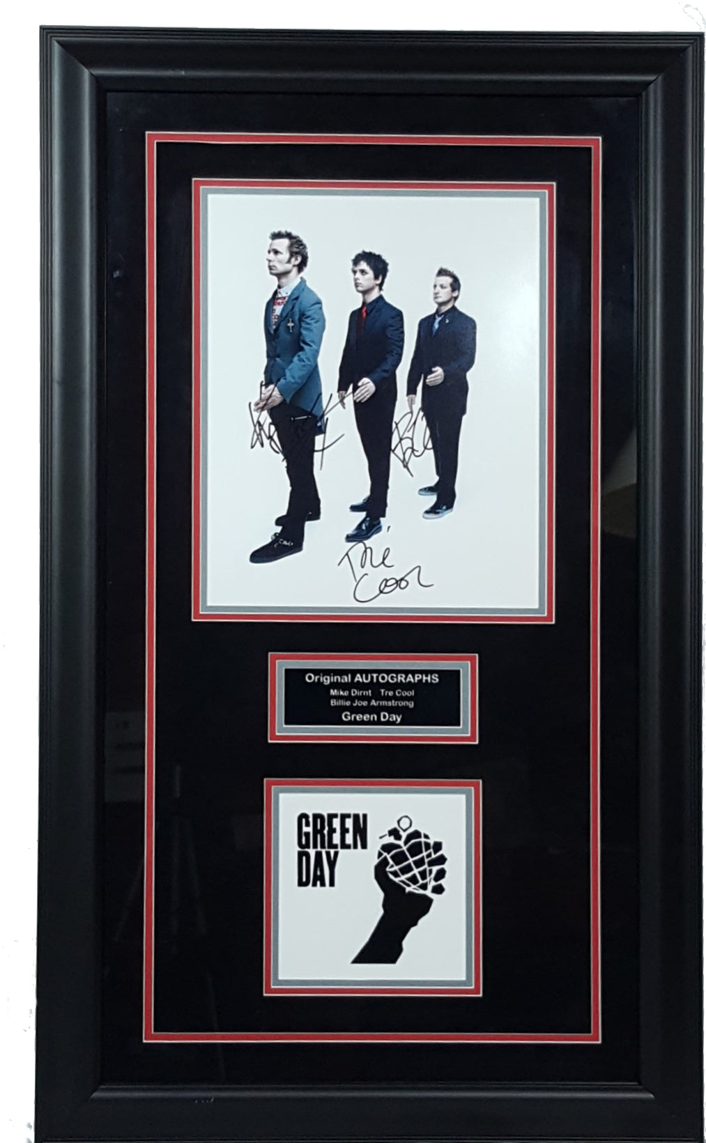 Greenday Autographed 11x14 Framed