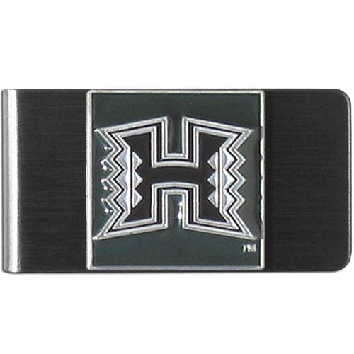 Hawaii Rainbow Warriors Stainless Steel Money Clip
