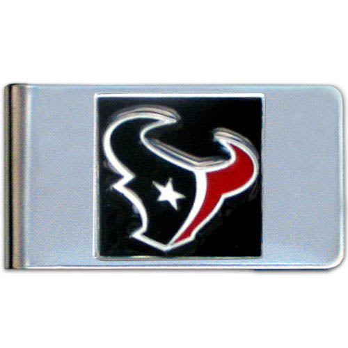 Houston Texans Stainless Steel Money Clip